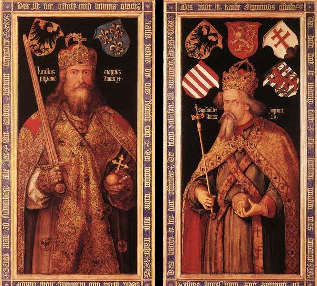 Albrecht Durer Emperor Charlemagne and Emperor Sigismund Germany oil painting art